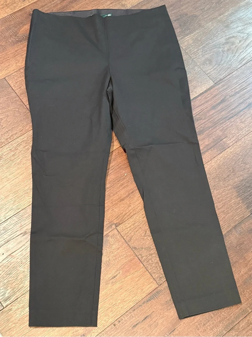 NWT Ralph Lauren Black Cropped High-Rise Ankle Pants